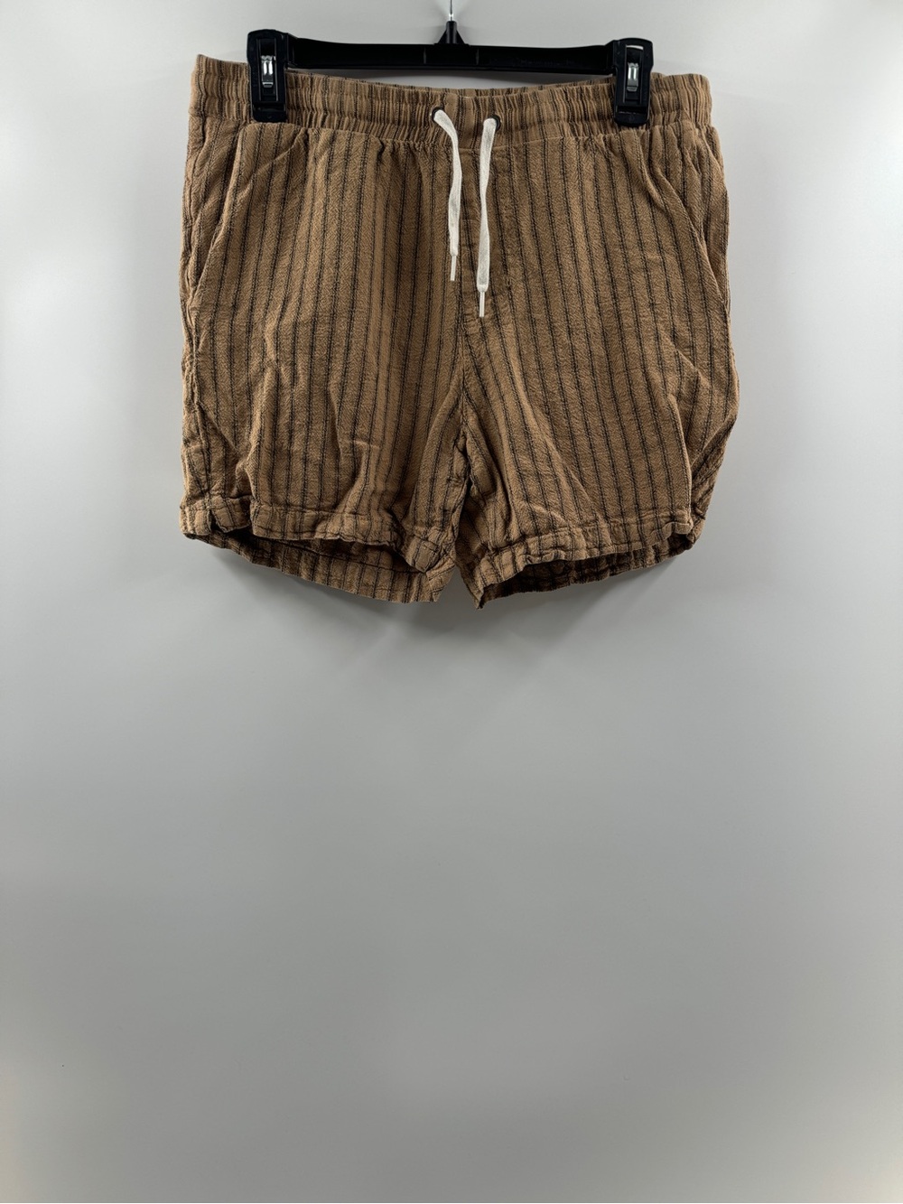 PacSun Beige Black Striped Linen Blend Volley Shorts – Men's Medium